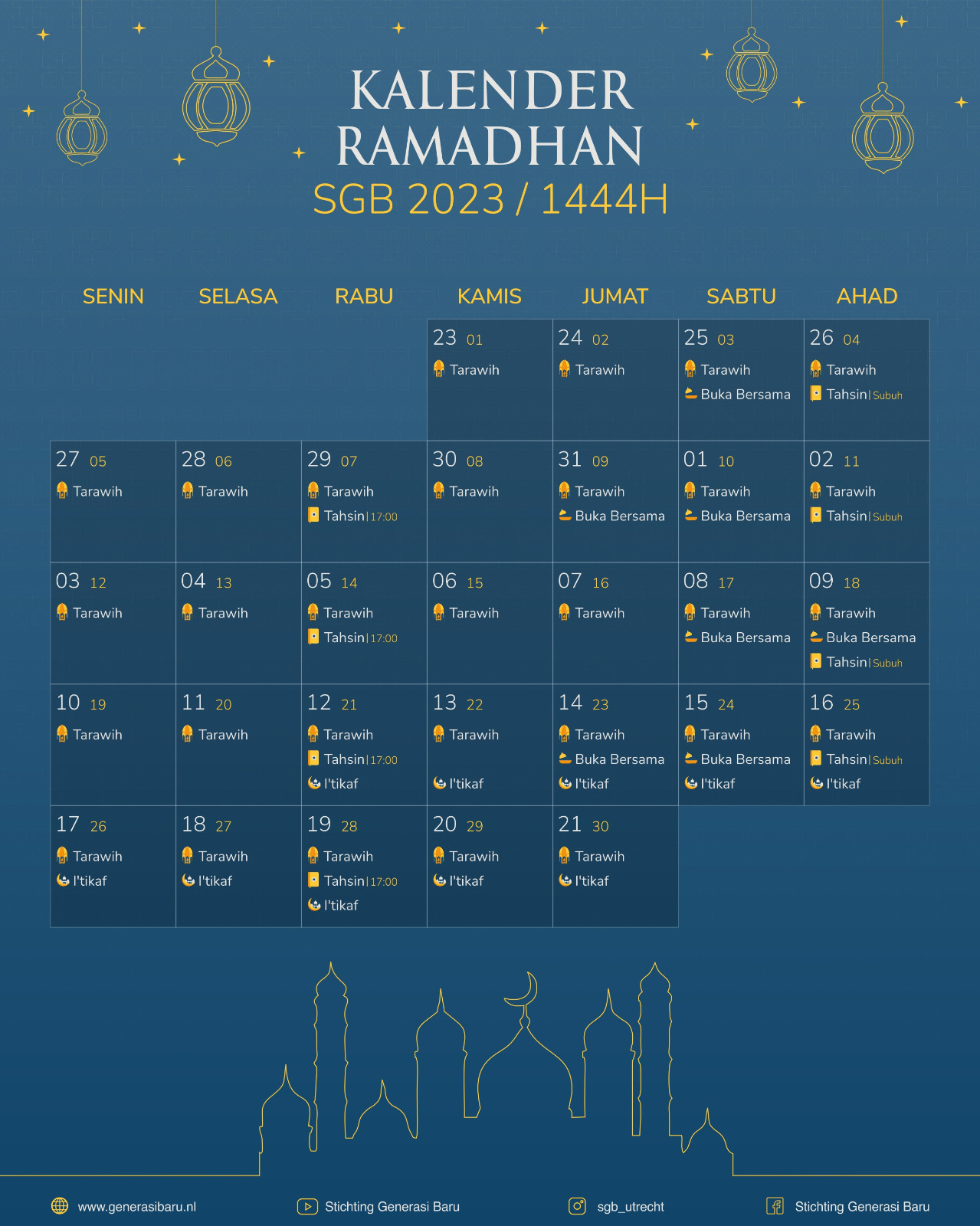 Kalender Ramadhan 2023 / 1444H