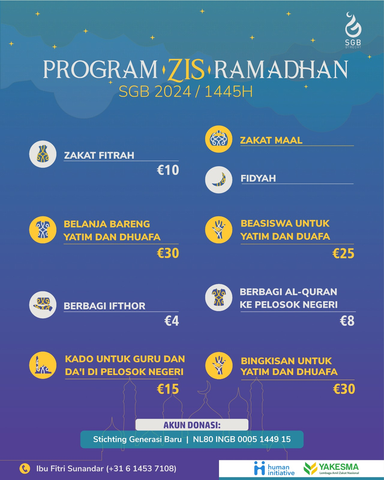 Program ZIS (Zakat Infaq Shodaqoh Romadhon 2024 SGB